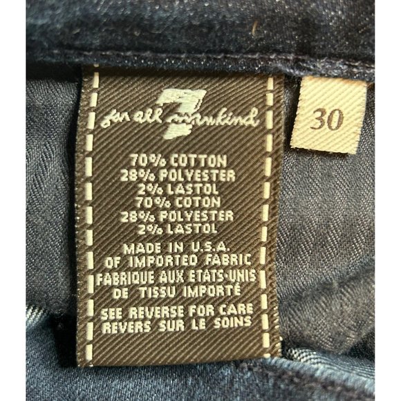 7 For all Mankind Gwenevere Womens Zip Blue Ankle Mid Rise Jeans Size 30 - Picture 6 of 9